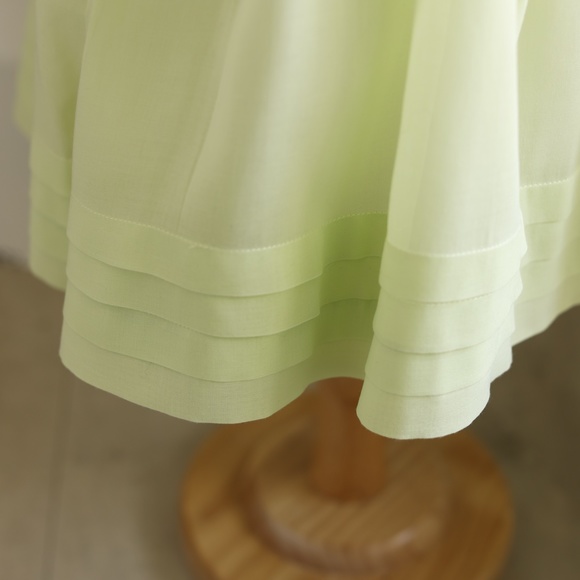 Green Smocked Dress Girls size 4 Luli & Me Embroidery Spring Summer Like New - Picture 6 of 6